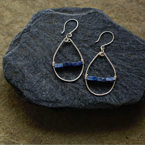 Lapis Lazuli Silver Drops