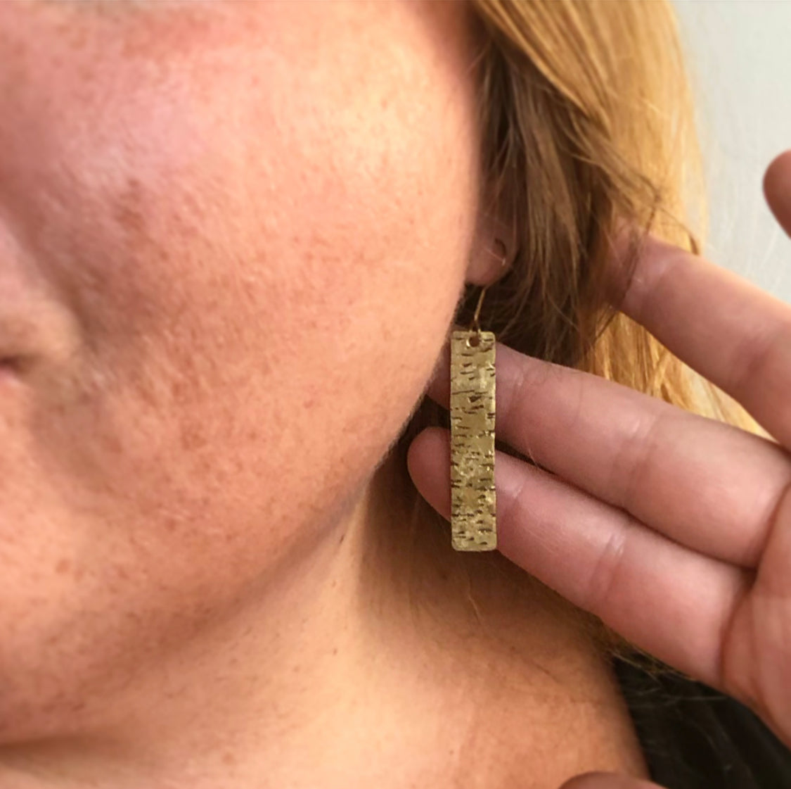 Brass Birch Earrings