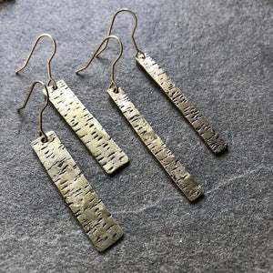 Brass Birch Earrings