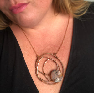 Bold Copper "Controlled Chaos" Necklace with Jasper