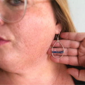 Lapis Lazuli Silver Drops