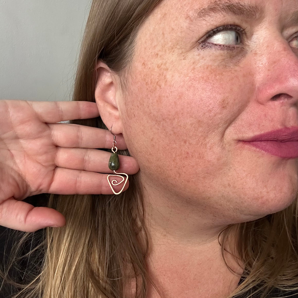 Unakite Sculptural Triangles