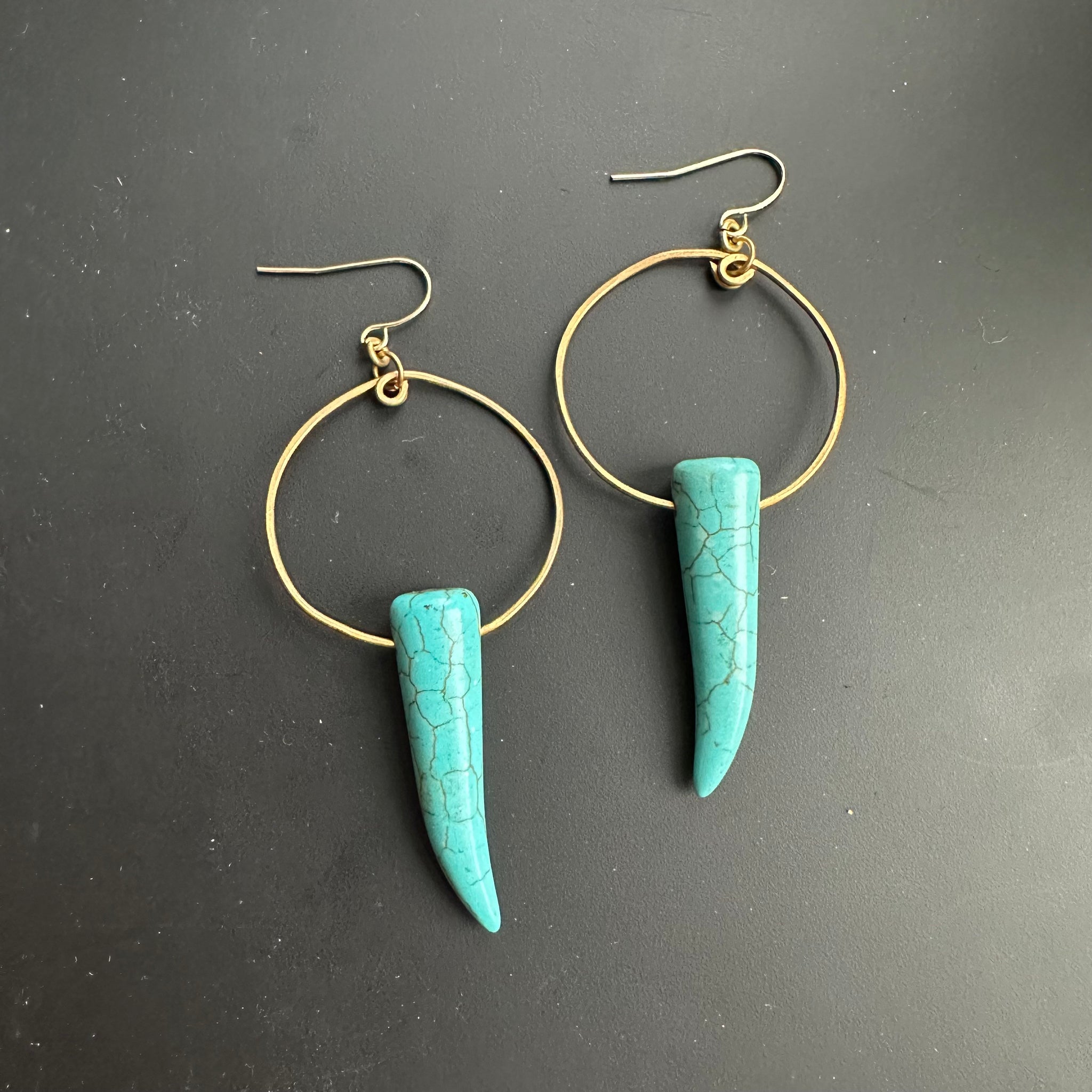 Blue Sabor Tooth Hoops