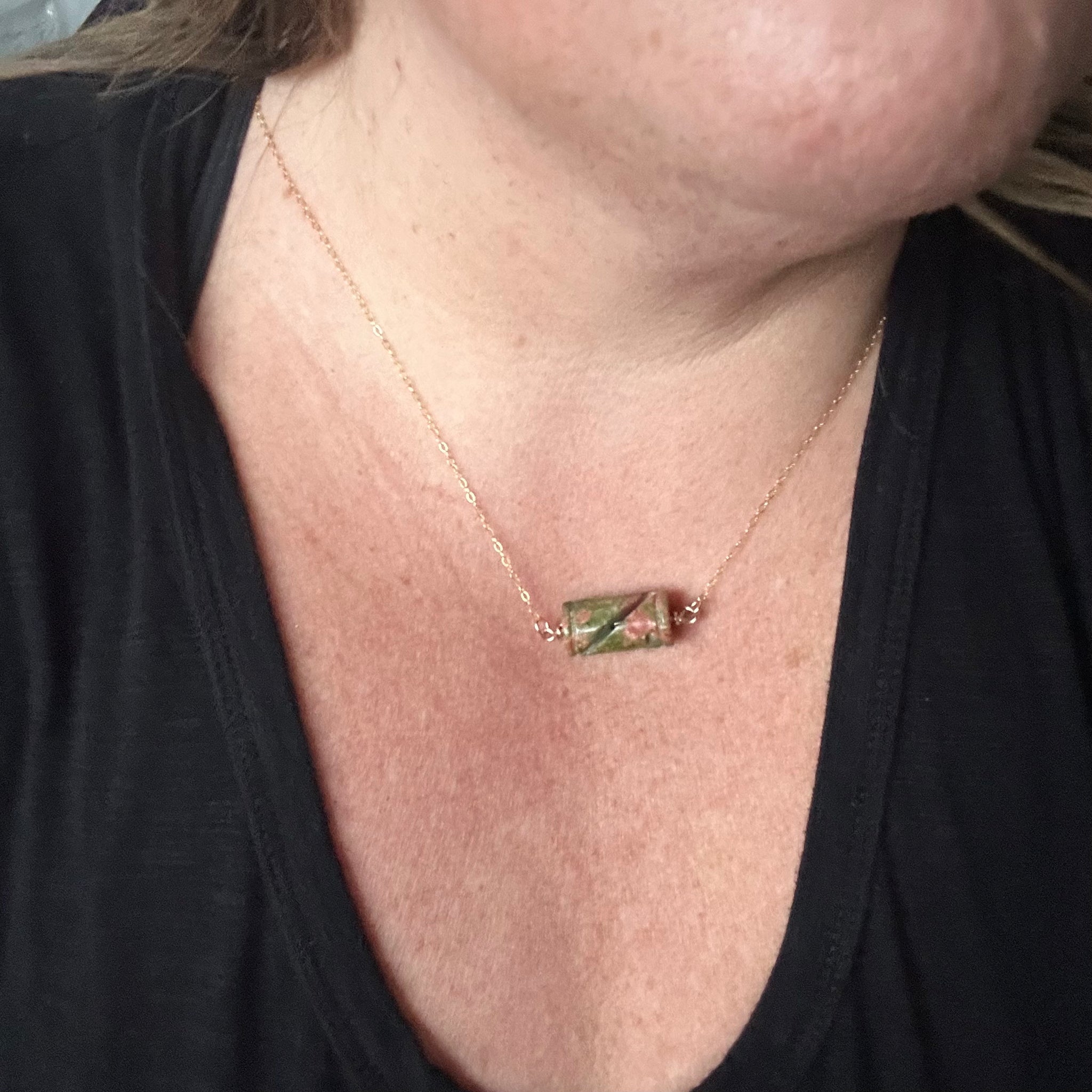 Vintage Ornate Unakite Moment