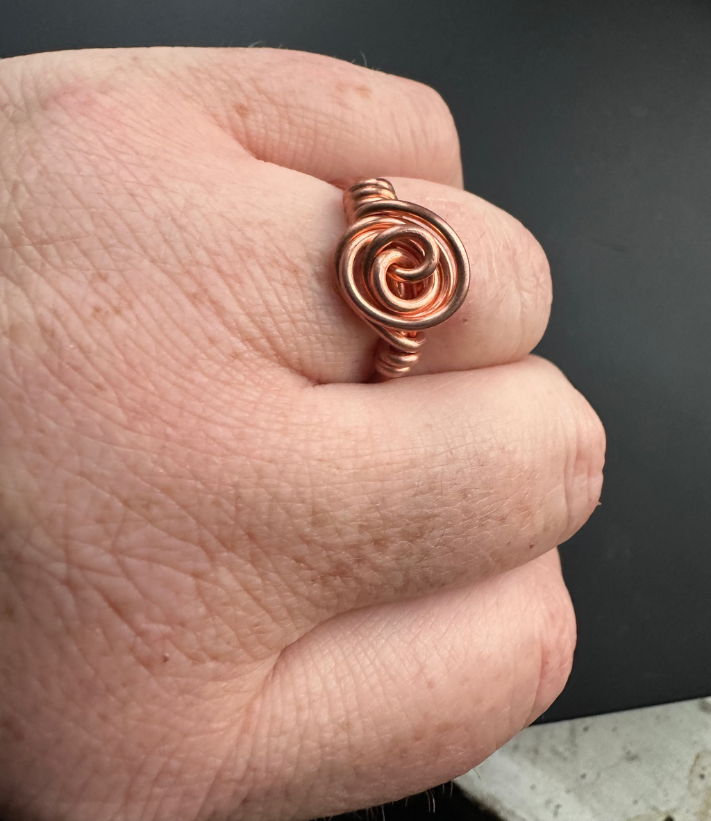 Copper Rosette Ring