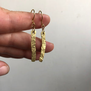 Hammered Bar Earrings