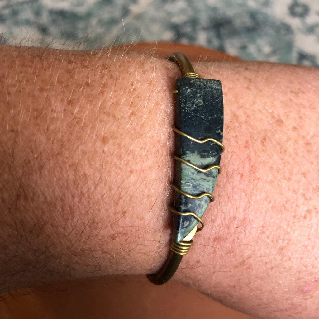 Kambaba Jasper Crystal Cuff