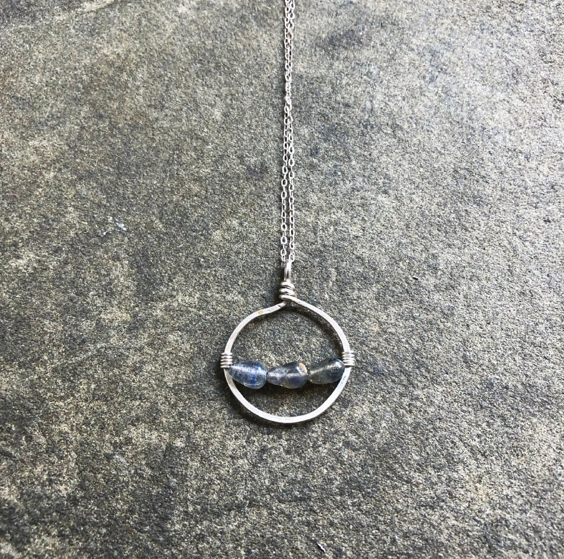 Labradorite Trio Hoop