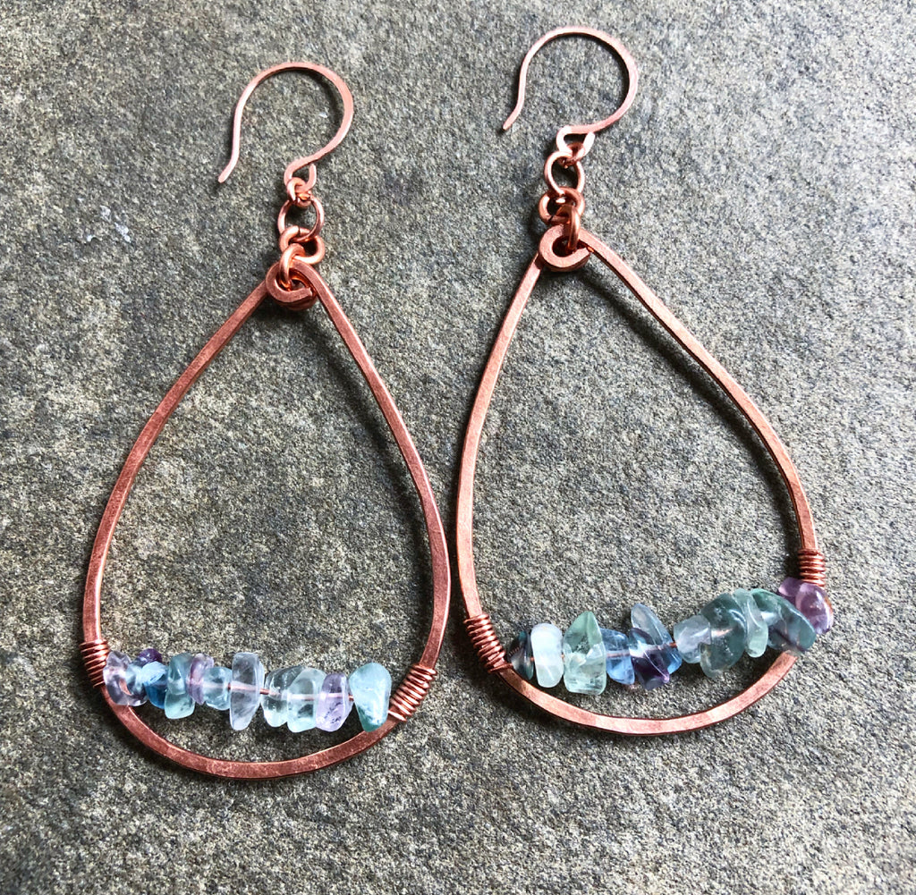 Fluorite + Brass Copper Drops