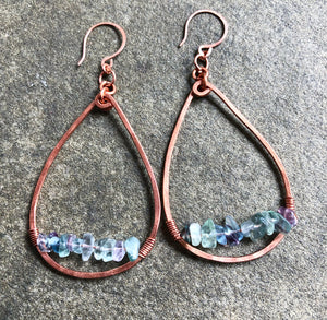 Fluorite + Brass Copper Drops