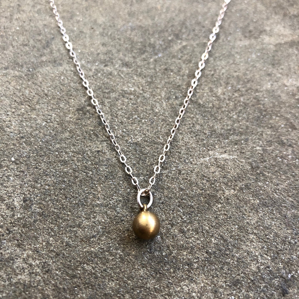 Tiny Vintage Brass Sphere