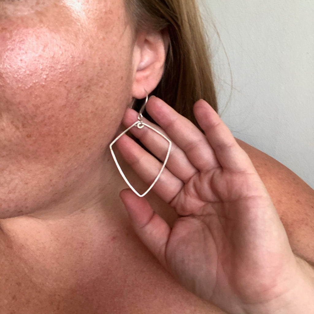Sterling Shield Earrings (large)