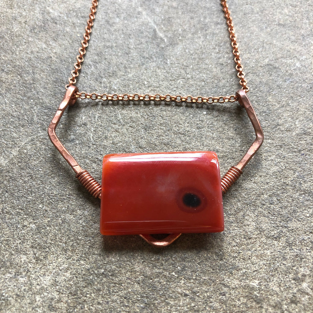 Copper Crystal Shield + Stunning Red Carnelian