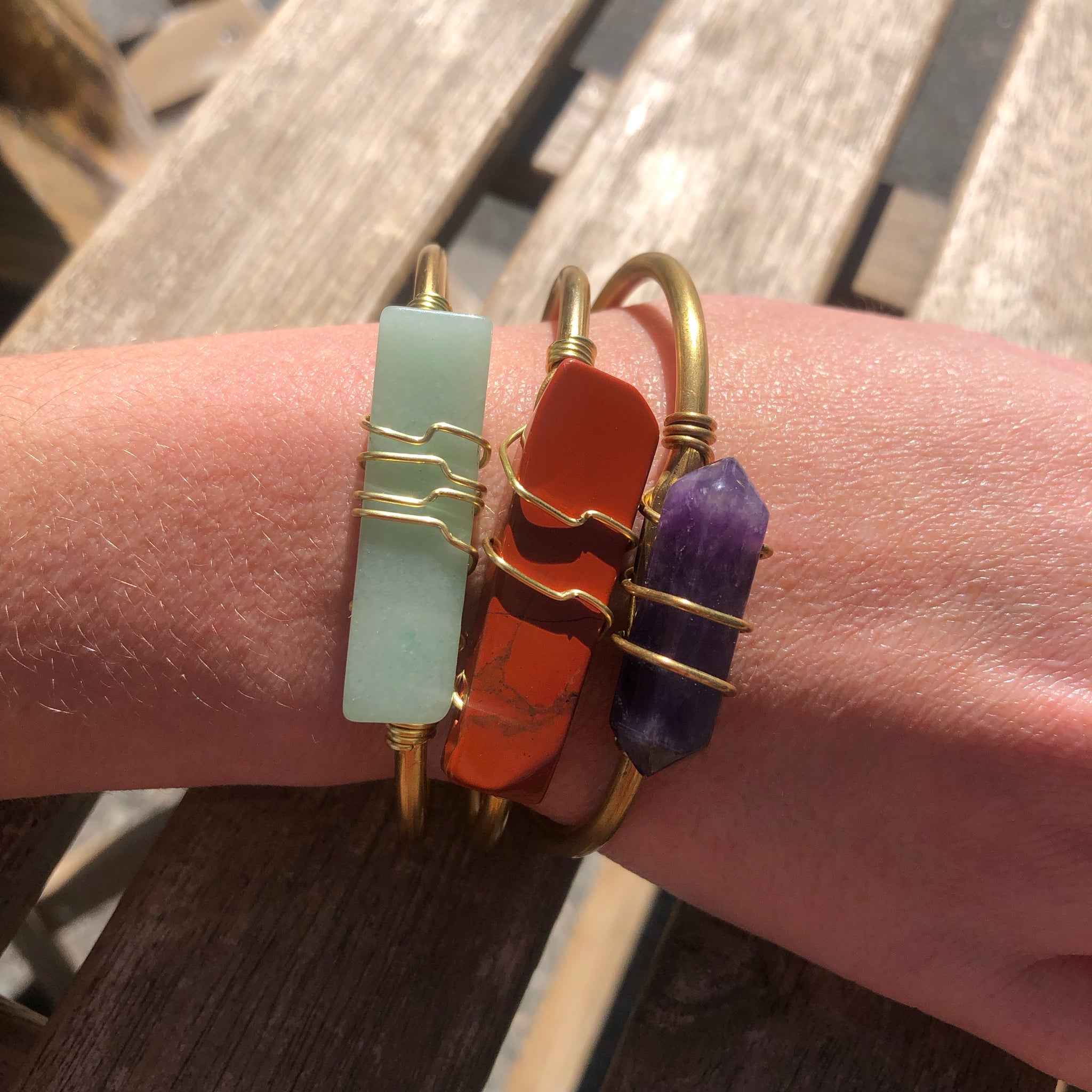 Red Jasper Crystal Cuff