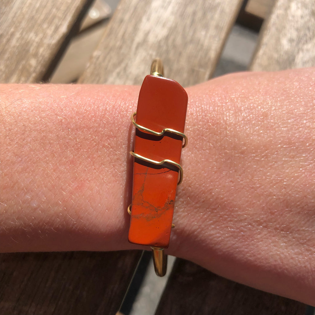 Red Jasper Crystal Cuff