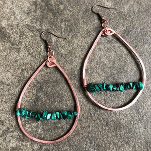 Large Copper Malachite Drops
