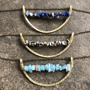 Arc of Brass with Sodalite Crystal