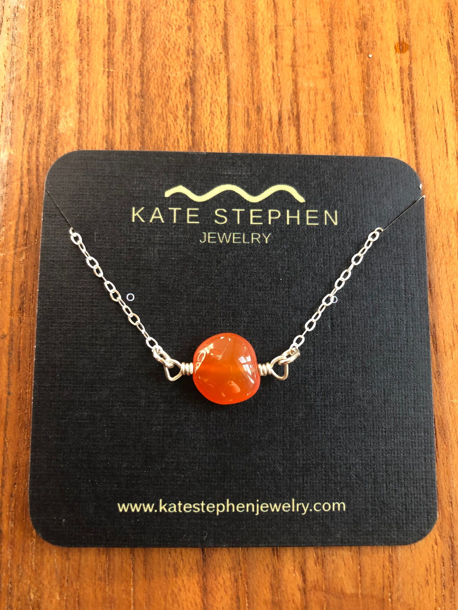 Round Carnelian Moment Necklace