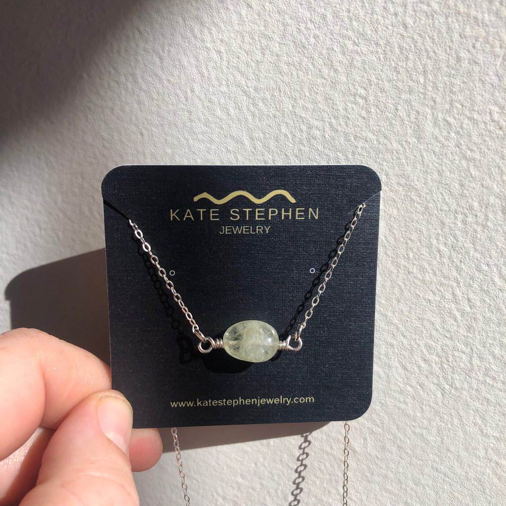 Clear Aquamarine Moment Necklace