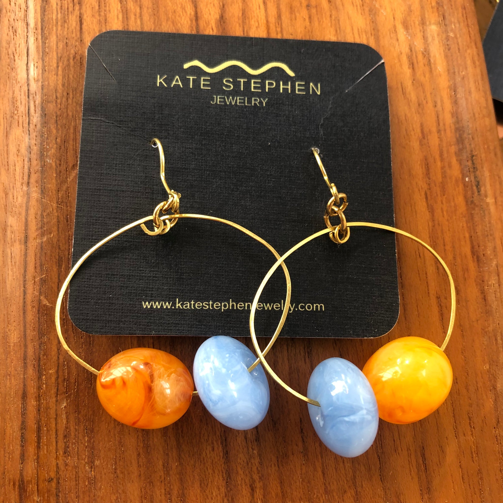 KSJ Brass Hoops X Vintage Bauble Duo