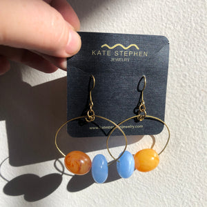 KSJ Brass Hoops X Vintage Bauble Duo