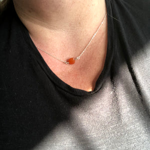 Round Carnelian Moment Necklace