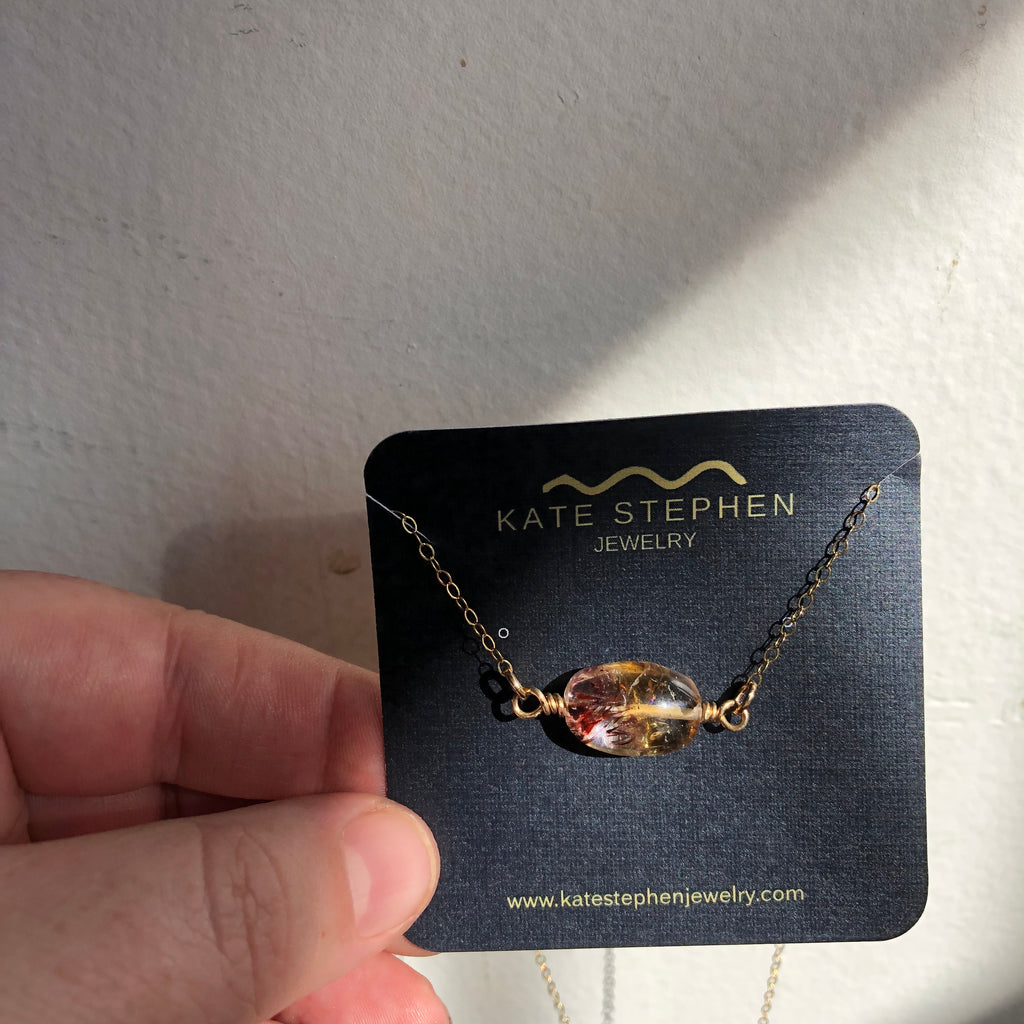 Red Rutilated Citrine Moment Necklace