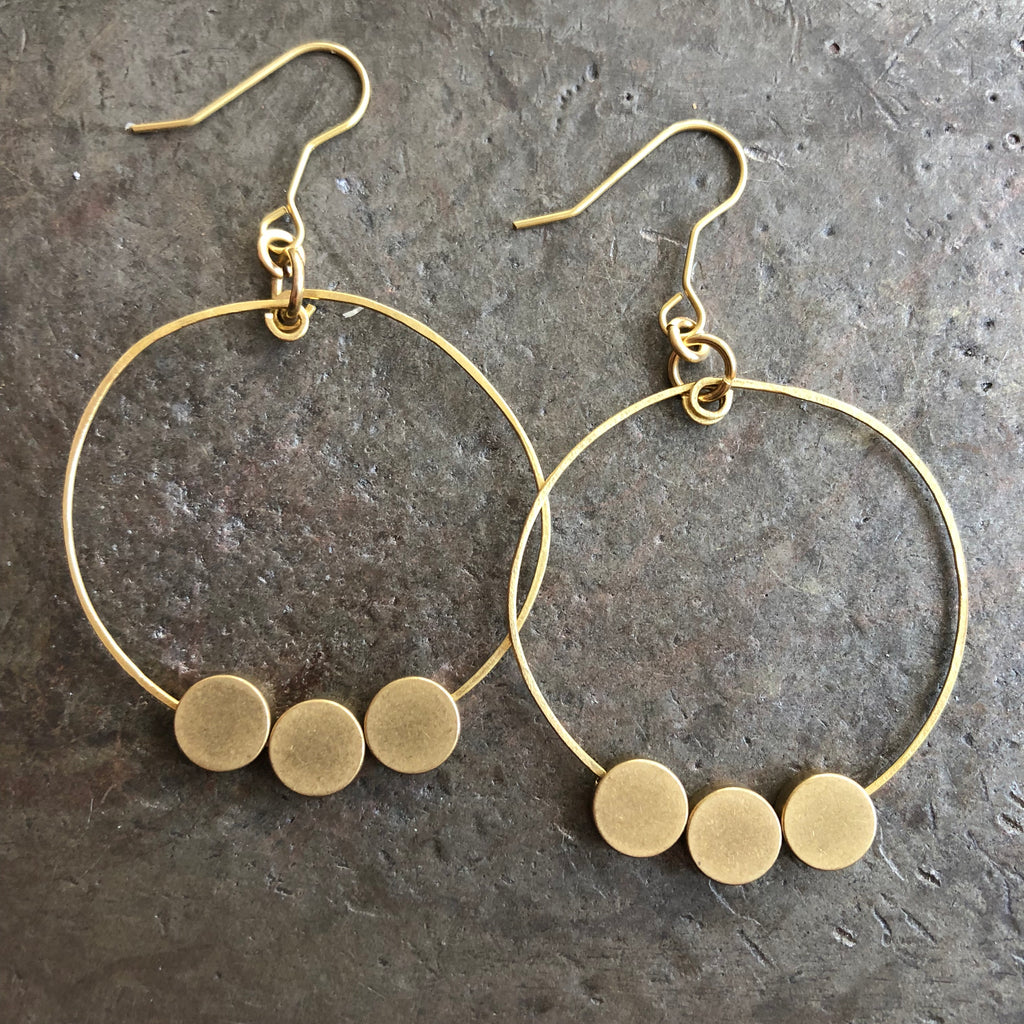 Trio of Circles Hoops
