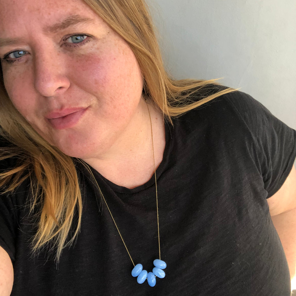 KSJ x Composed Vintage Bright Blue Bead Necklace