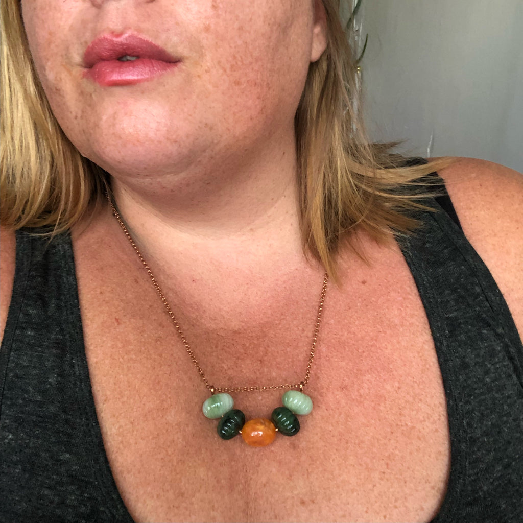KSJ X Vintage Bead Necklace Arc