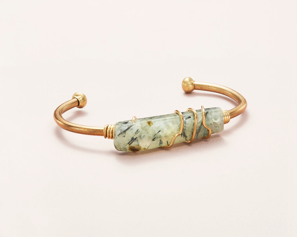 Prehnite Crystal Cuff
