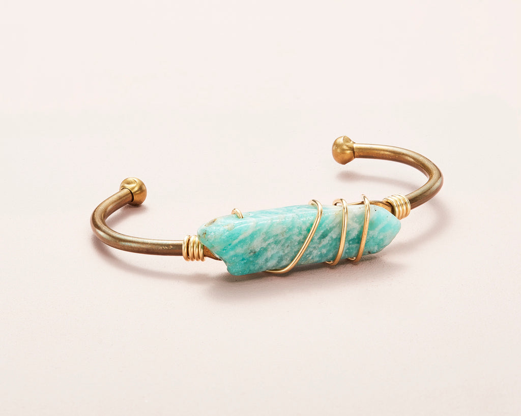 Amazonite Crystal Cuff