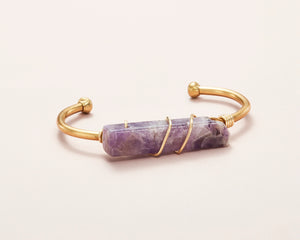 Amethyst Crystal Cuff