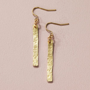 Hammered Bar Earrings