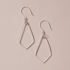 Sterling Silver Faceted Hoop Earrings