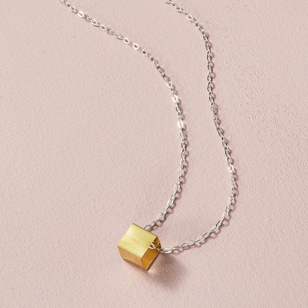 Dainty Cube Necklace