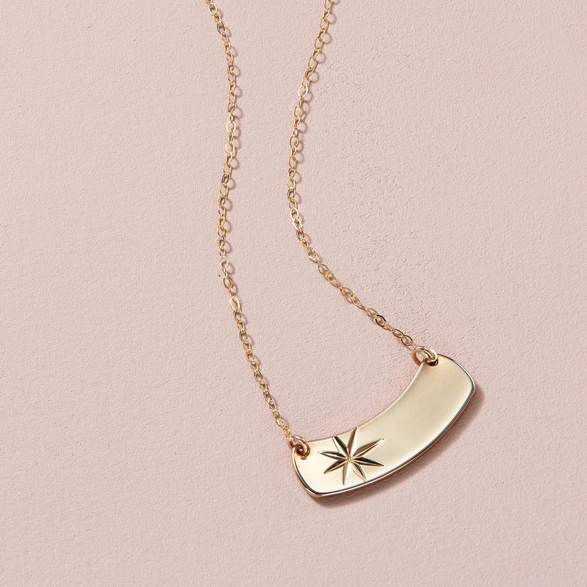 Gold-plated mid-century starburst necklace