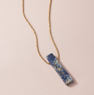 Sodalite Crystal Point Necklace