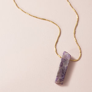 Amethyst Crystal Point Necklace