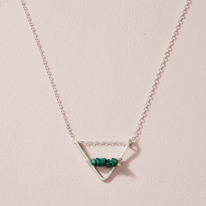 Silver Chevron || Malachite