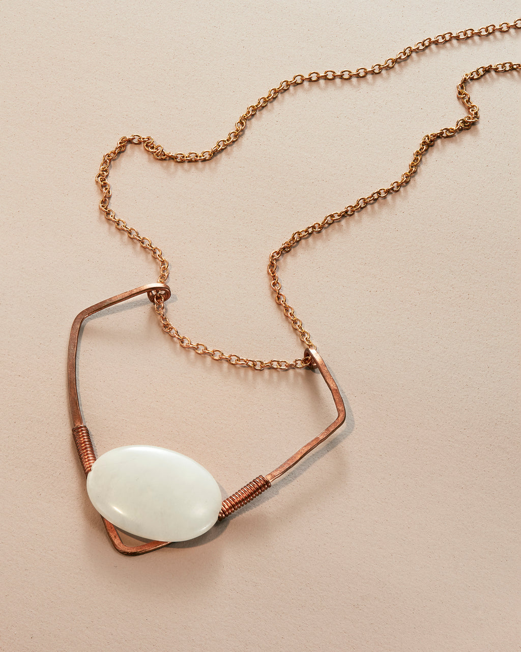 Copper and Milky White Quartz Shield