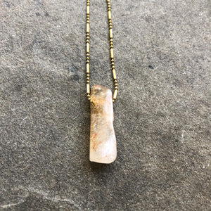 Citrine Crystal Point Necklace