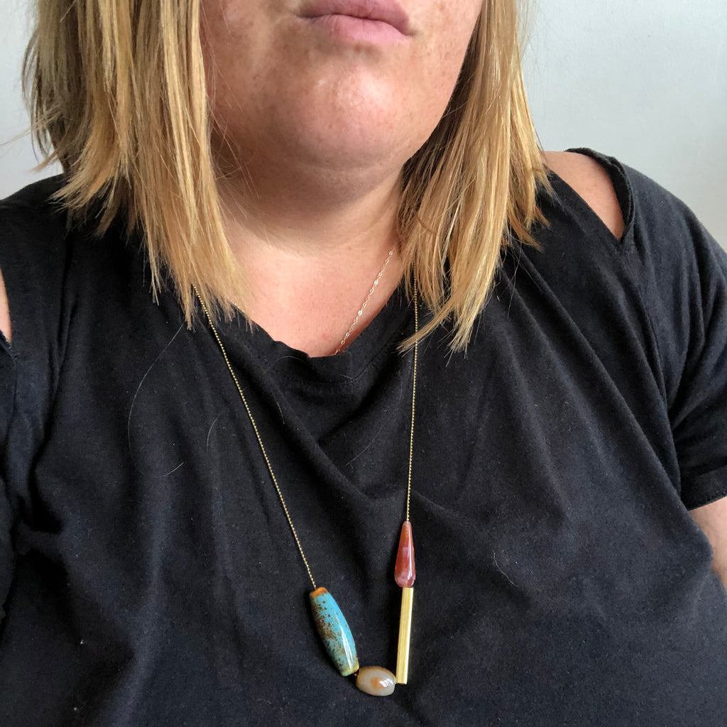 Minimalist Collage Necklace