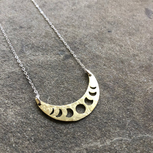Phases of the Moon Eclipse Necklace