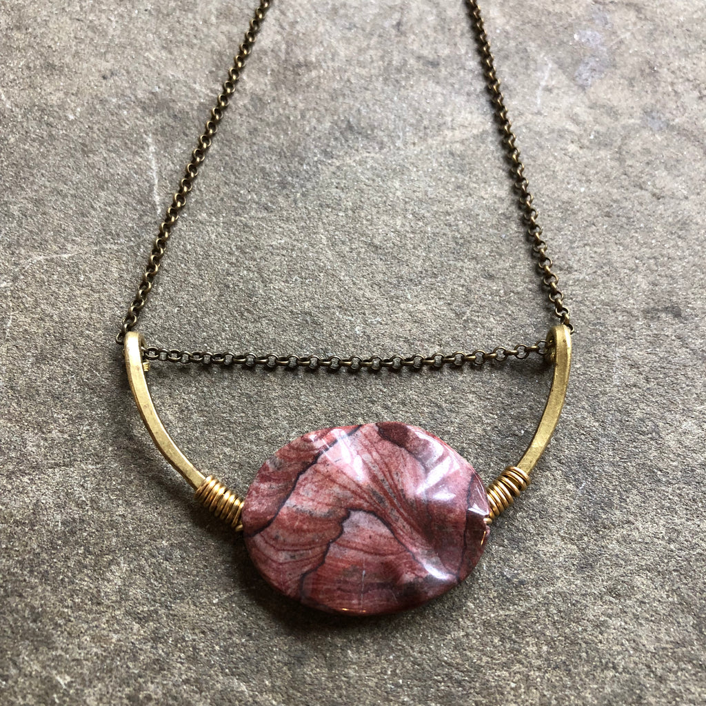 Brass Arc + Stunning Red Jasper