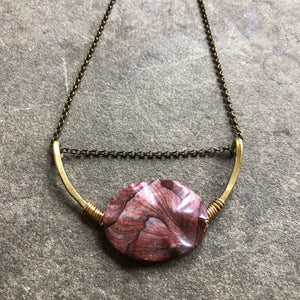 Brass Arc + Stunning Red Jasper