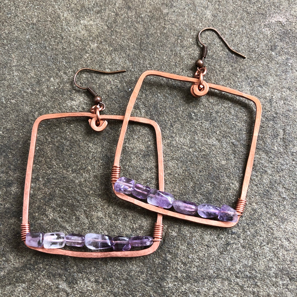 Copper + Amethyst Cubes