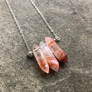 Red Rutilated Quartz Trio