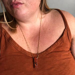 Red Jasper Crystal Point Necklace