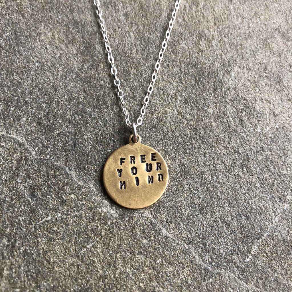 "FREE YOUR MIND” Mantra Necklace